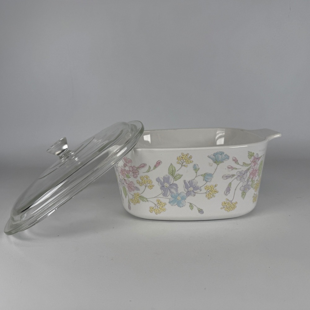 Corning Ware English Meadow 3L Casserole Dish with Lid A-3-B Vintage Floral